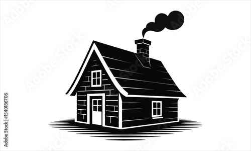 Detailed house architectural plan vector illustration