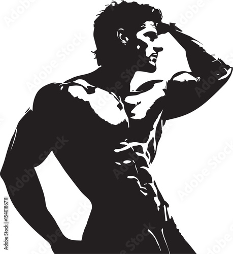 body builder,baseball player silhouette vector, gym player wwe gymer vector	