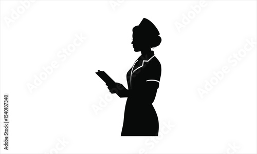 Professional nurse vector illustration medical healthcare design