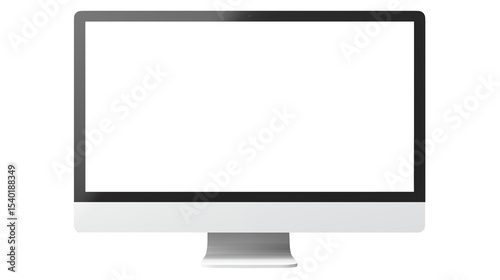 Sleek Modern Computer Monitor Mockup with transparent Screen Perfect for Website Design Presentations and Technology Advertising
