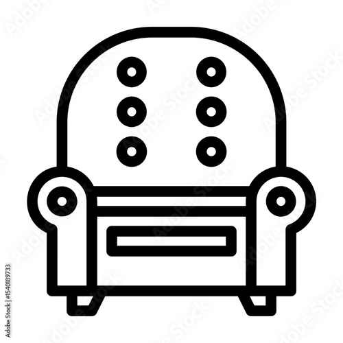 a collection of icons containing various household equipment, such as tables, chairs, tissue holders and so on
