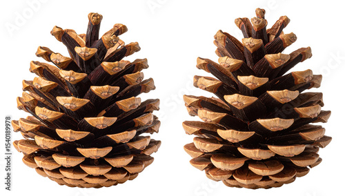 Realistic Pine Cone Illustration – Transparent Background