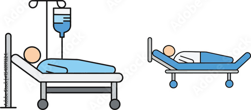 Hospital Bed Patient Care Medical Illustrations of Hospital Beds