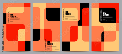 abstract geometric colorful background set