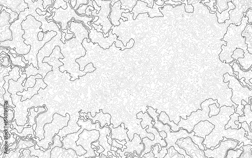 Abstract Topographic contour map. Topography and geography map grid abstract backdrop. Similar cartography illustration, this topography map showcases curved contour lines for visual representation.