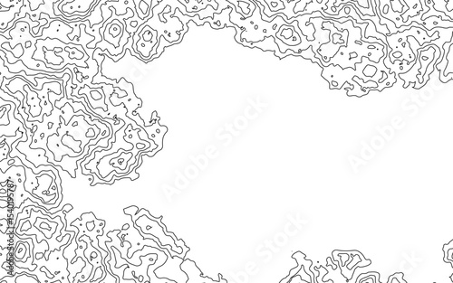 Abstract Topographic contour map. Topography and geography map grid abstract backdrop. Similar cartography illustration, this topography map showcases curved contour lines for visual representation.