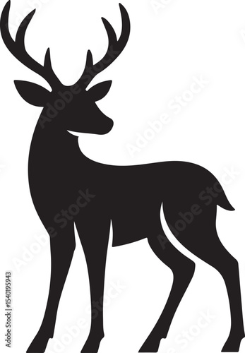 A versatile vector illustration featuring a majestic deer silhouette, perfect for various wildlife and nature-themed designs