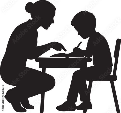 Silhouette of a man and woman sitting on a bench with a laptop, representing a business couple at work