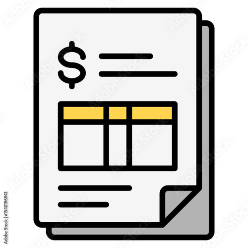 Statement outline color icon