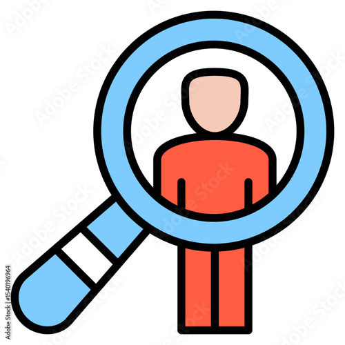 Recruit outline color icon