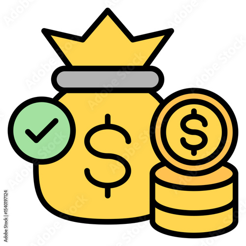 Finance outline color icon
