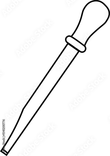 Illustration of dropper with simple rubber bulb designs in a black outline style, useful for education, medical, or science-related content.