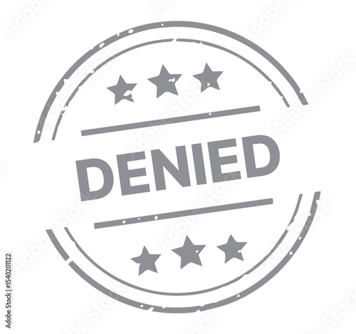 vector illustration of denied stamp