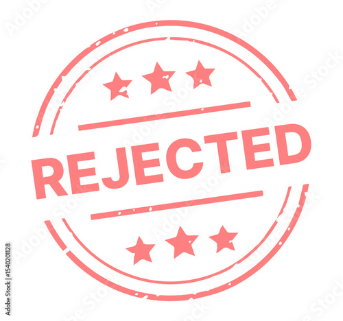 vector illustration of rejected stamp