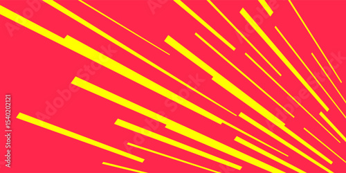 Comic book speed red yellow color lines isolated on background stripe and radial effect style for manga speed frame, superhero action, explosion background. Motion line effect, pop art. Vector 10 eps