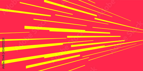 Comic book speed red yellow color lines isolated on background stripe and radial effect style for manga speed frame, superhero action, explosion background. Motion line effect, pop art. Vector 10 eps
