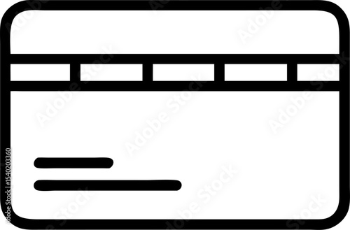 Credit card icon – digital payment method vector illustration, finance and banking symbol, online shopping, transaction, debit card, secure payment, e-commerce, financial services graphic
