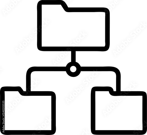 Shared folder icon – file sharing folder symbol for cloud storage, data access, online collaboration, digital archive, network directory, document management, flat business tech illustration
