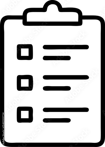 Checklist clipboard icon – task list symbol, to-do checklist vector, clipboard with check marks, productivity tool graphic, planning and organization icon, business management symbol, flat vector illu