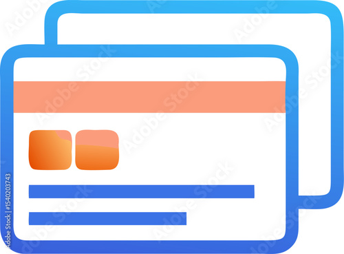 Credit card icon – digital payment method vector illustration, finance and banking symbol, online shopping, transaction, debit card, secure payment, e-commerce, financial services graphic
