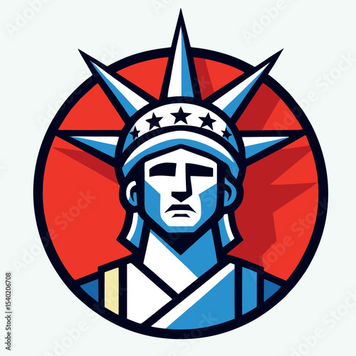 design logo icon illustration vector statue liberty