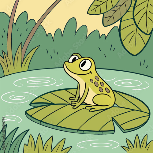 Eco Tree Frog Mascot - Green Brand Logo