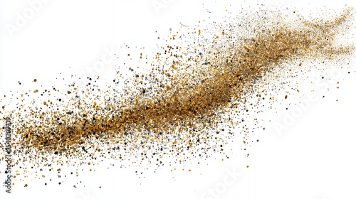 Wallpaper Mural abstract brown glitter dust particles powder explosion splatter isolated on white background Torontodigital.ca