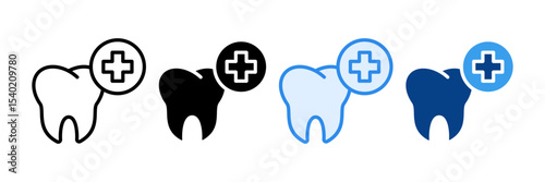Dental Care Icon Set Multiple Style Collection