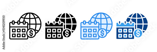 Payroll Icon Set Multiple Style Collection