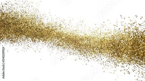 abstract gold glitter sparkle diagonal stripe trail on white background festive luxury design element