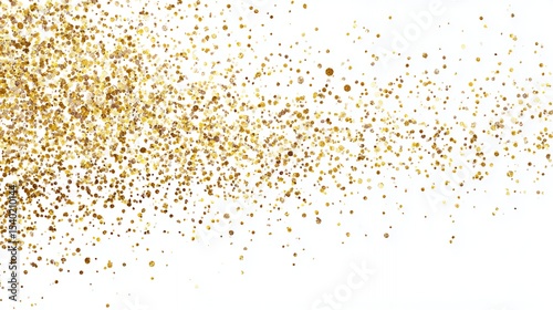 golden glitter dust particles explosion on white background sparkle texture shimmer effect