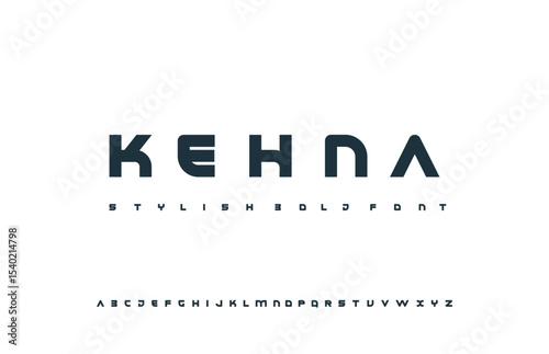 KEHNA, Stylish Bold Letter Font design, creative logo, font, typography font logos fashion vector illustration