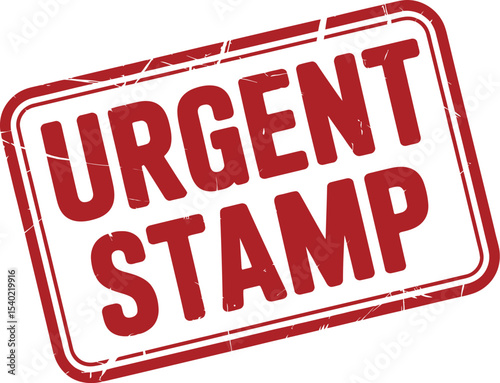 A red urgent stamp with a white border on a white background indicating immediate action is needed now