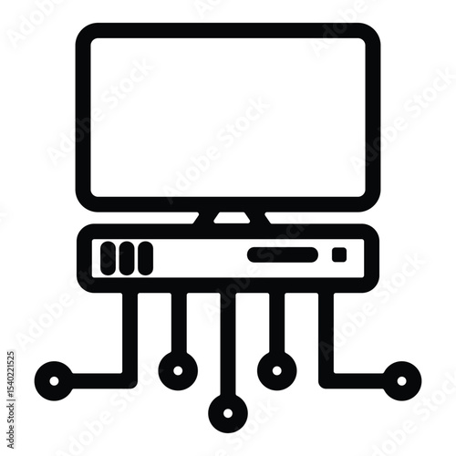 Connection Network  Icon Element For Design