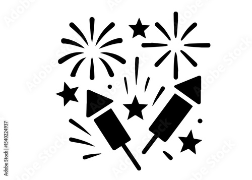 fireworks icon vector
