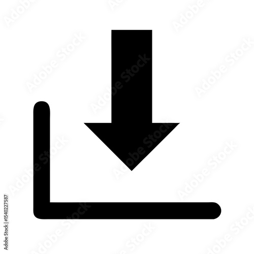 Level down arrow icon vector illustration