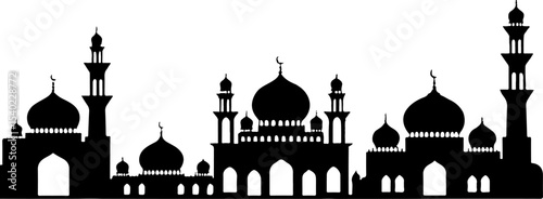 silhouette of mosque in istanbul