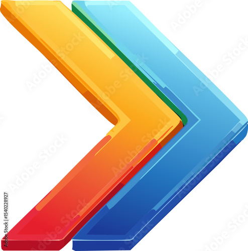 blue and yellow arrows