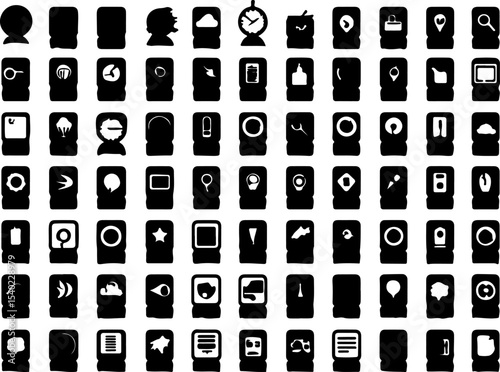 black and white icons