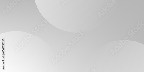 A minimalist abstract background featuring overlapping curves and circular shapes in various shades of gray, creating a smooth gradient and subtle depth