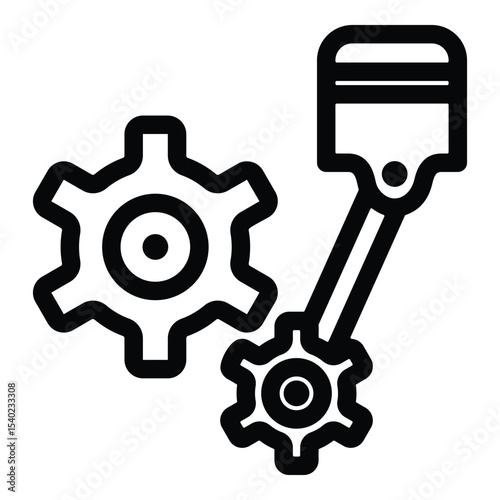 machine icon element for design