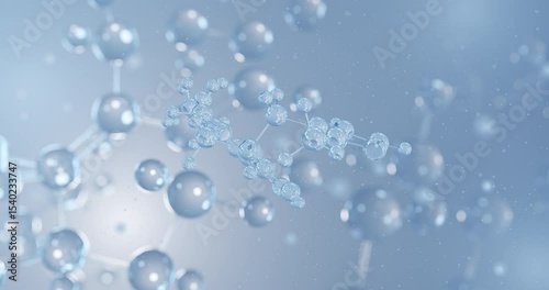 Cilansetron rotating molecular structure, 3d model of antiserotonergic agent
