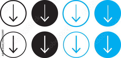 Download arrow icons set, Internet data icon buttons with arrow vactor,Modern simple solid arrows collection web design,Vector illustration
