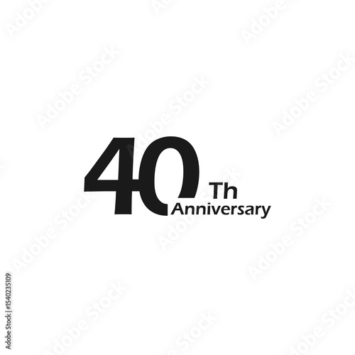 anniversary logo design, 40th anniversary, symbol, icon, party, logo design for 40th anniversary, vector, success, illustration, birthday, symbol, background, year, congratulation, greeting, invitatio