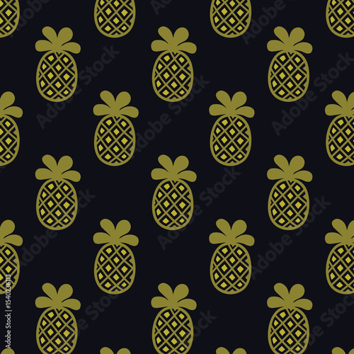 Seamless pineapple pattern for textile fabric or wallpaper backgrounds