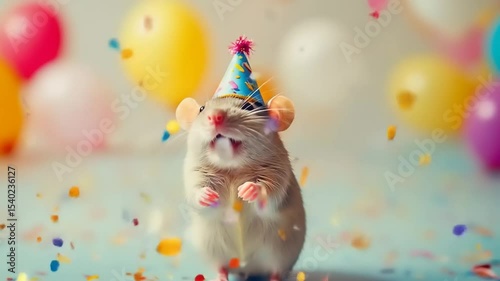 Festive Rat Birthday Party.