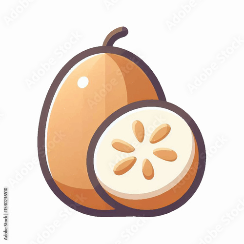 Jaboticaba Fruit Illustration in Cartoonish Style