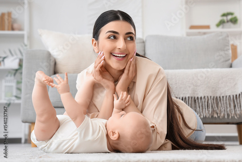 Happy mother with her littl...