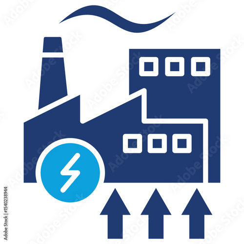 Geothermal Flat Blue Icon