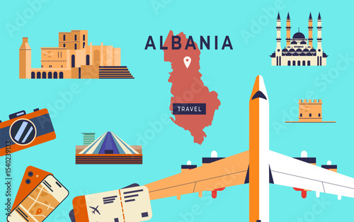 Albania travel background